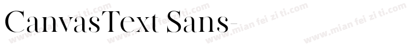 CanvasText Sans字体转换